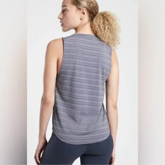 Athleta Cloudlight Striped Muscle Tank Top Size XS 657799 - Picture 3 of 10